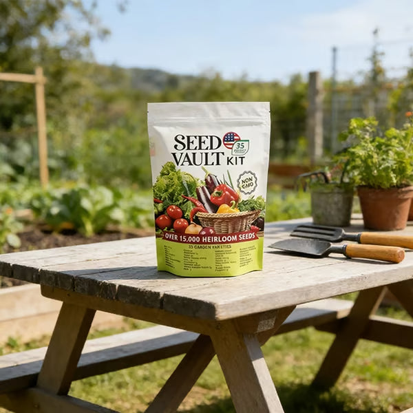 🥦Ultimate Survival Seed Vault (5,00+ Seeds) – 35 Variety Pack with 3-5Year Shelf Life🌿