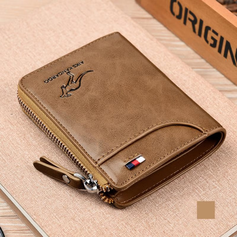 Men Wallet Zipper Purse (RFID PROTECTED)