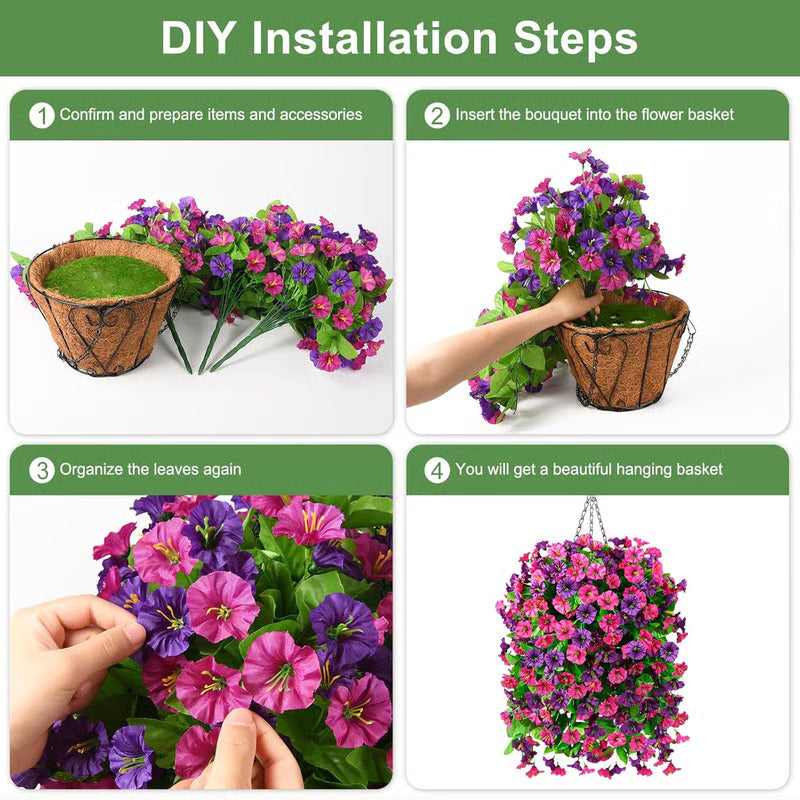 🌺UV Resistant Hanging Artificial Morning Glory Vine 💖