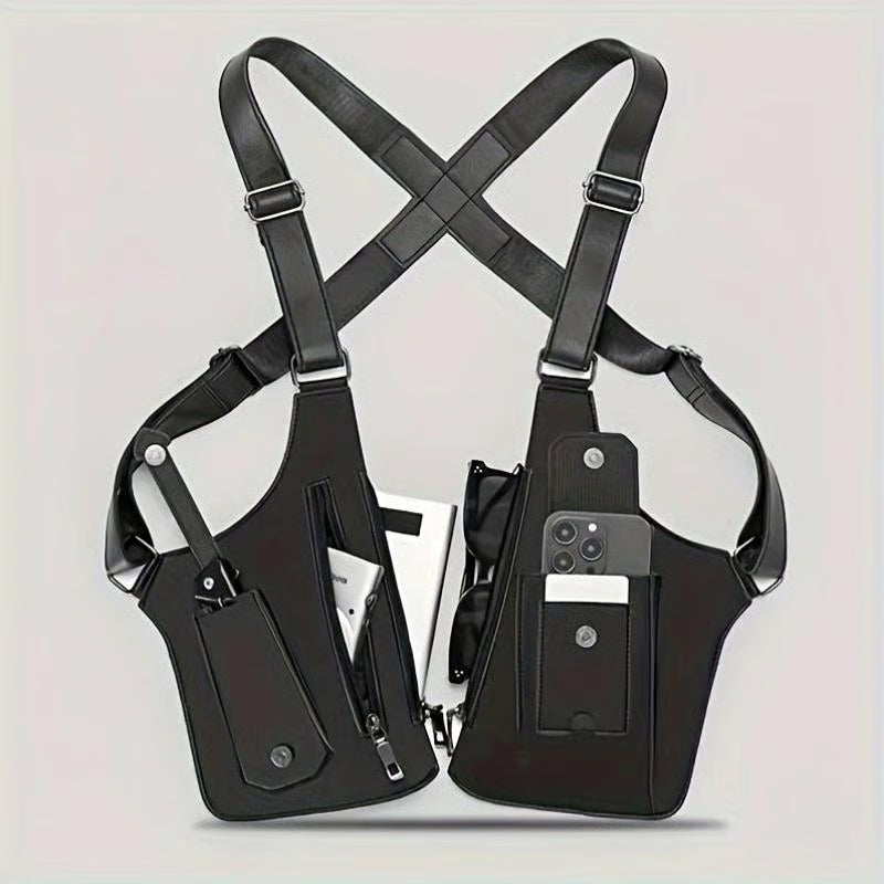 PU Leather Adjustable Underarm Shoulder Bag for Men & Women