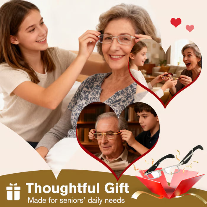 Foldable Anti-Blue Light Reading Glasses with Case