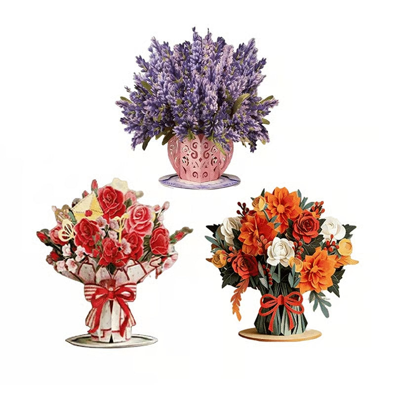 🏆35K+ SOLD! 🌼 Forever-Blooming 3D Flower Pop-Up Card– Personalized Love Message & Everlasting Bloom 🎁