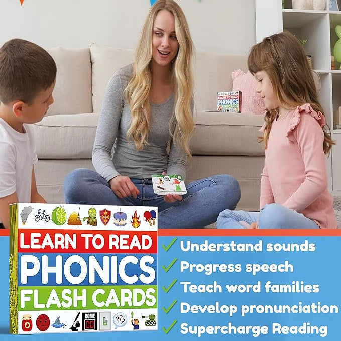 🔥Learn to Read Phonics Flash Cards Color-Coded - Learn to Read in 20 Stages