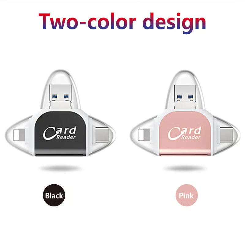 Multi-port 4 in 1 universal SD TF card reader