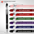 💝Funny Stress-Relief Daily Quotes Metal Ballpoint Pen Set (7 Pcs) | 🎁Office Christmas Gift Exchange