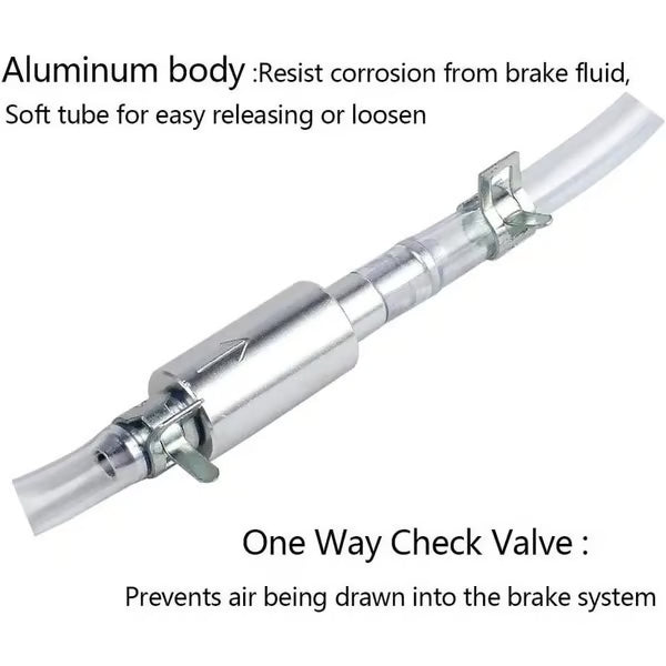 Brake Bleeder Hose - One Way Check Valve Tube Bleeding Tool Kit For Car Motorcyle Clutch