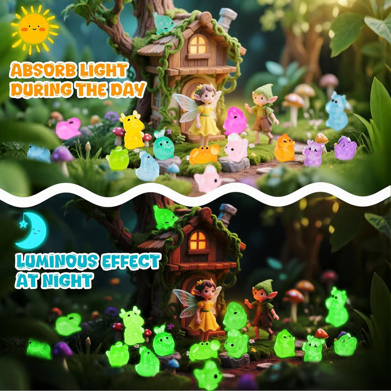 🏆#1 Bestseller ⏰Mini Glow in The Dark Animal Resin Models