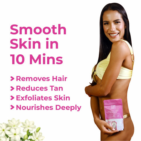 4-in-1 Mogra Body Hair Removal Wax Powder Mask