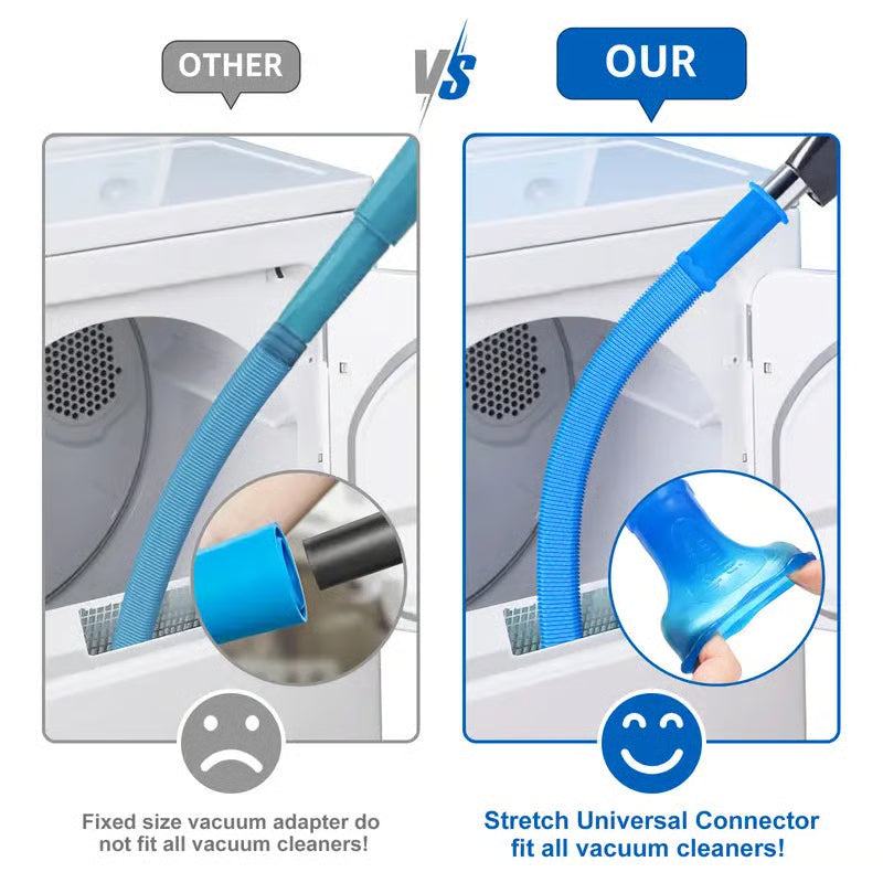 Dryer Vent Cleaner Kit Dryer Lint Vacuum Attachment with Stretch Universal Connector