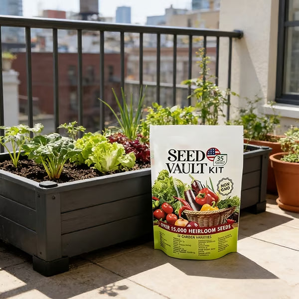 🥦Ultimate Survival Seed Vault (5,00+ Seeds) – 35 Variety Pack with 3-5Year Shelf Life🌿
