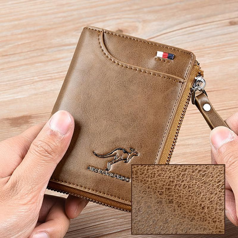 Men Wallet Zipper Purse (RFID PROTECTED)