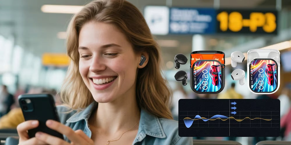 HD color screen, intelligent noise reduction, AI translation headphones