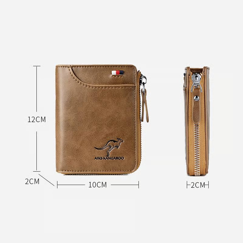 Men Wallet Zipper Purse (RFID PROTECTED)