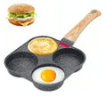 🏆Hot Sale⚡🍳Non-stick Egg Frying Pan, 4 Holes Skillet With Handle🍳