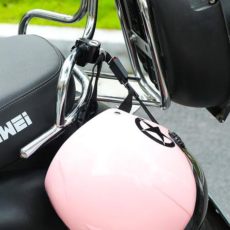 Multifunctional motorcycle helmet lock