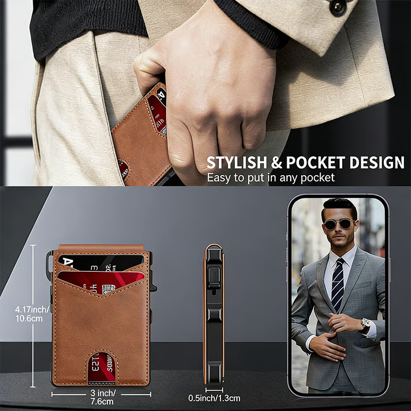 The Ultimate Smart Pop-Up Wallet: Slim, Secure, & RFID Protected