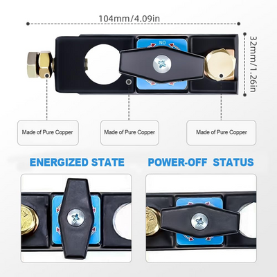 🔋🚗 12V/24V Battery Disconnect Switch for Vehicles – Dual Voltage, 250A, Enhanced Safety & Easy Installation!
