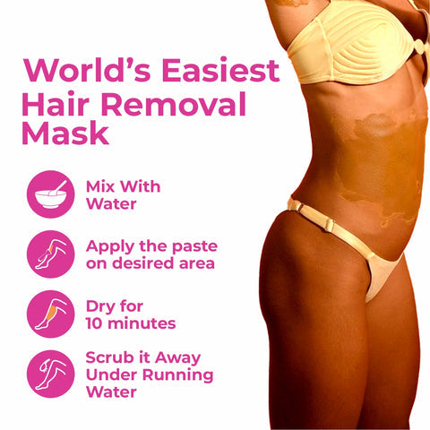 4-in-1 Mogra Body Hair Removal Wax Powder Mask