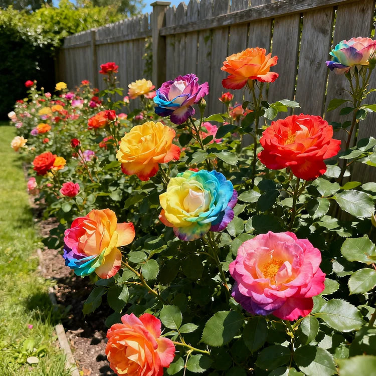 🌹Rare Heirloom Rainbow Rose Seeds