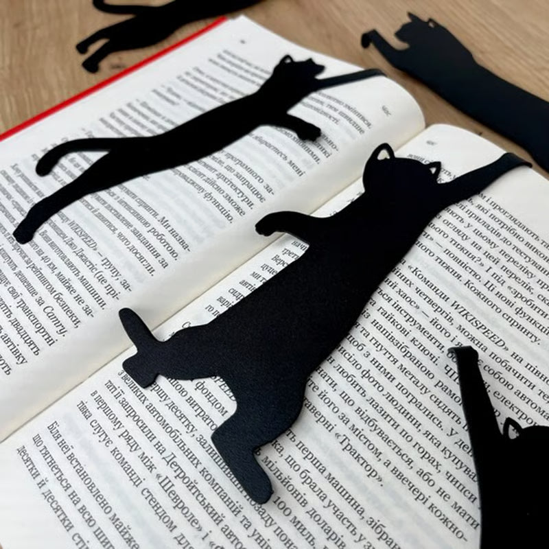 🏆Flash Sale⚡ 50K+ SOLD! 🔥😹5Pcs Metal Cat bookmark