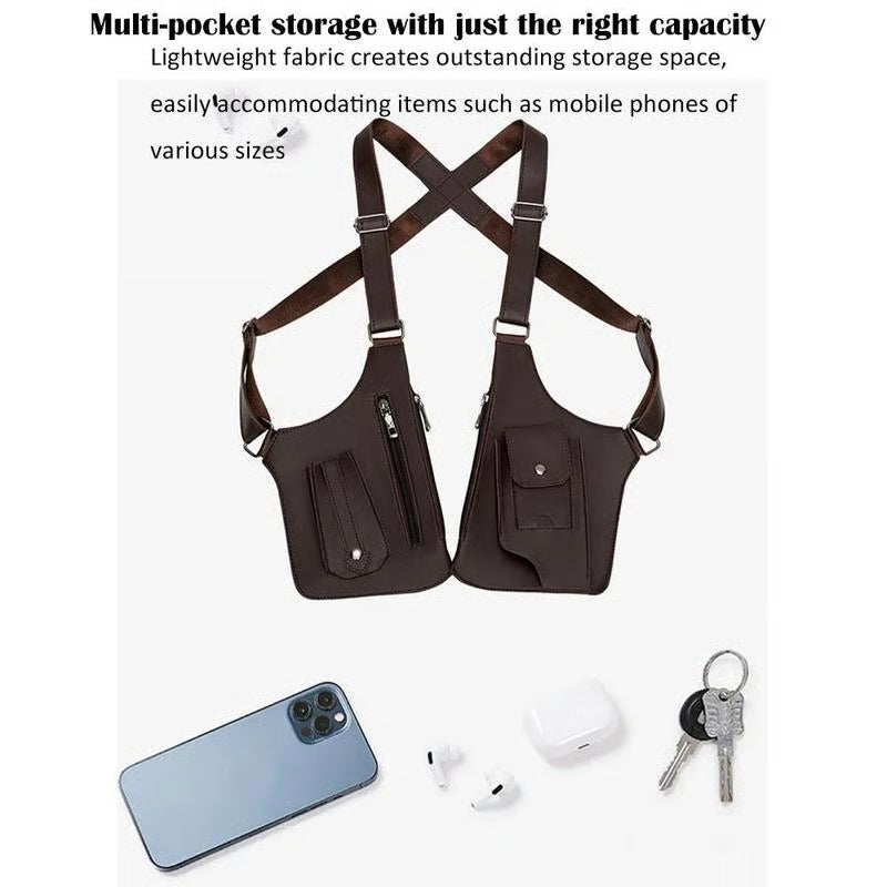 PU Leather Adjustable Underarm Shoulder Bag for Men & Women