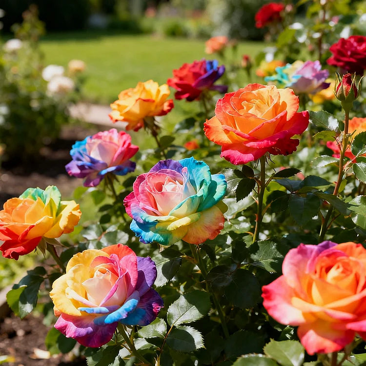 🌹Rare Heirloom Rainbow Rose Seeds