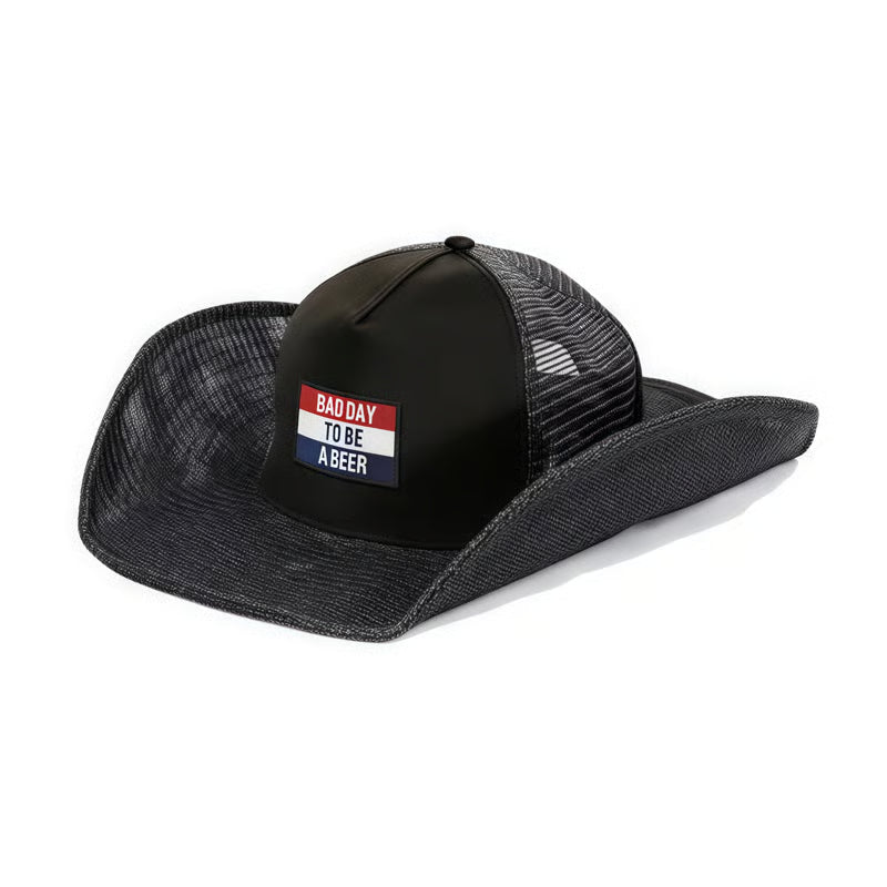 “BAD DAY TO BE A BEER” COWBOY HAT【RED, WHITE & BLUE】