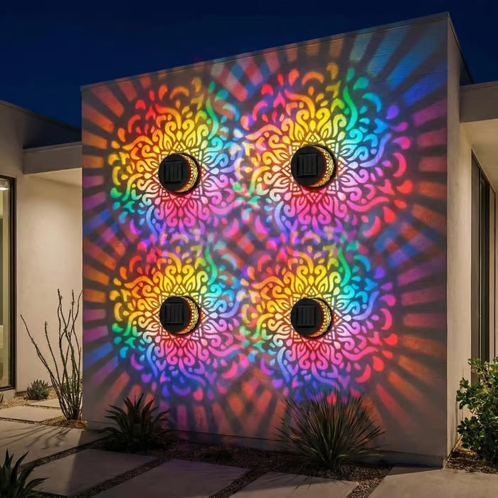 Seven-Color Changing Solar Mandala Projection Wall Light