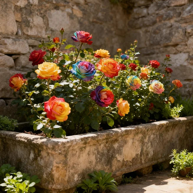 🌹Rare Heirloom Rainbow Rose Seeds