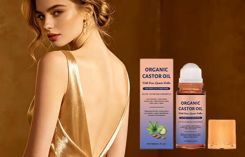 Organic Golden Castor Oil Roll-On with Rose Quartz