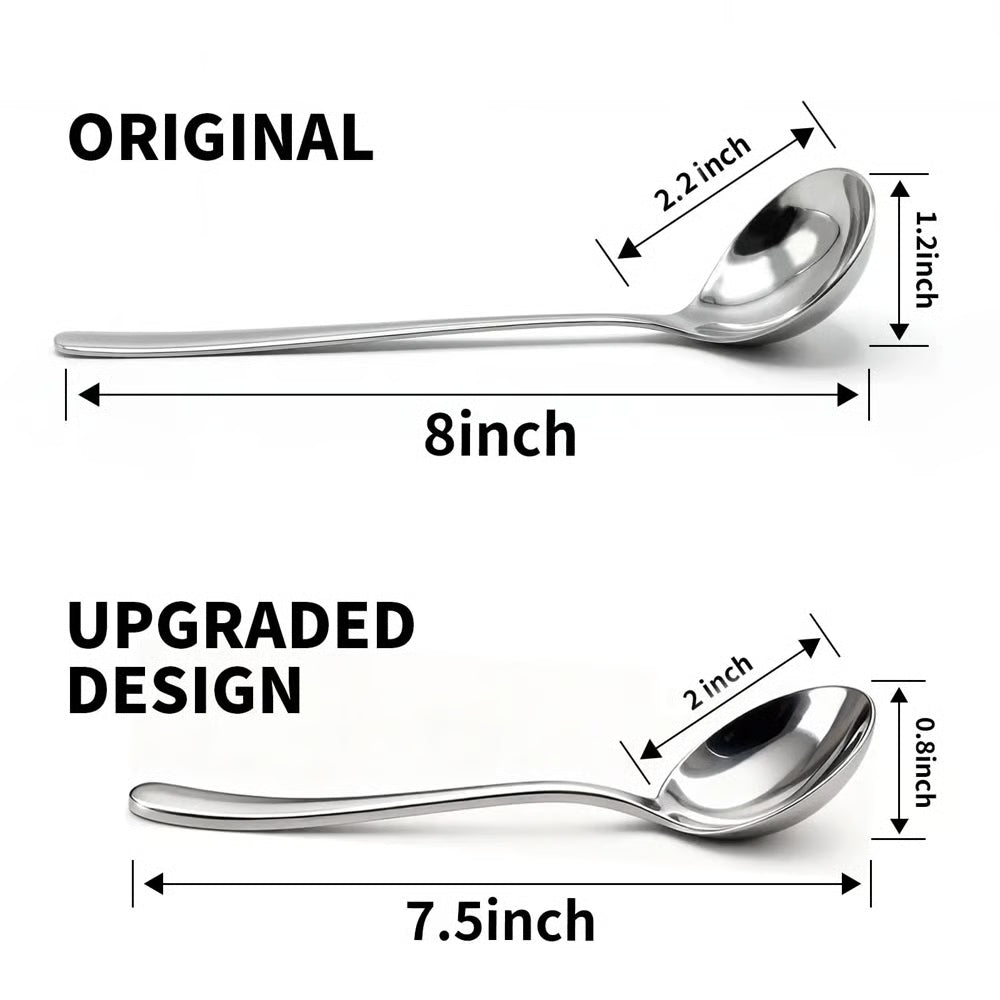 🍲 4/6 PCs Stainless Steel Soup Spoon Set