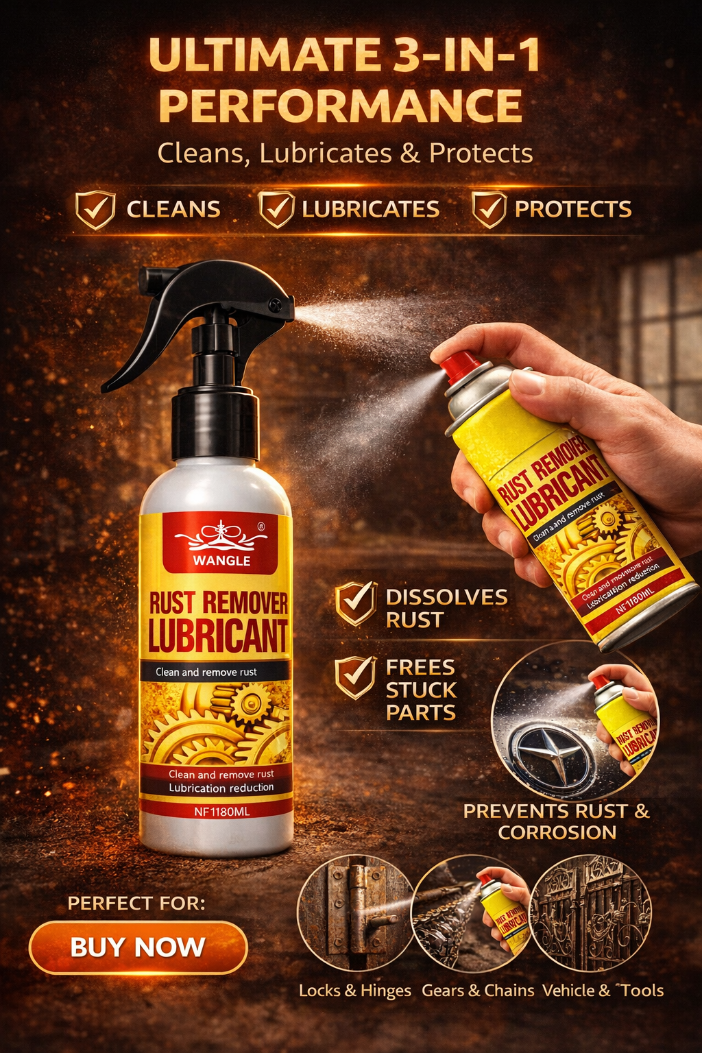 ⏳🏆Anti-Rust Lubricant Spray & Rust Remover | 🔥Buy 1 Get 1 Free🔥 ...