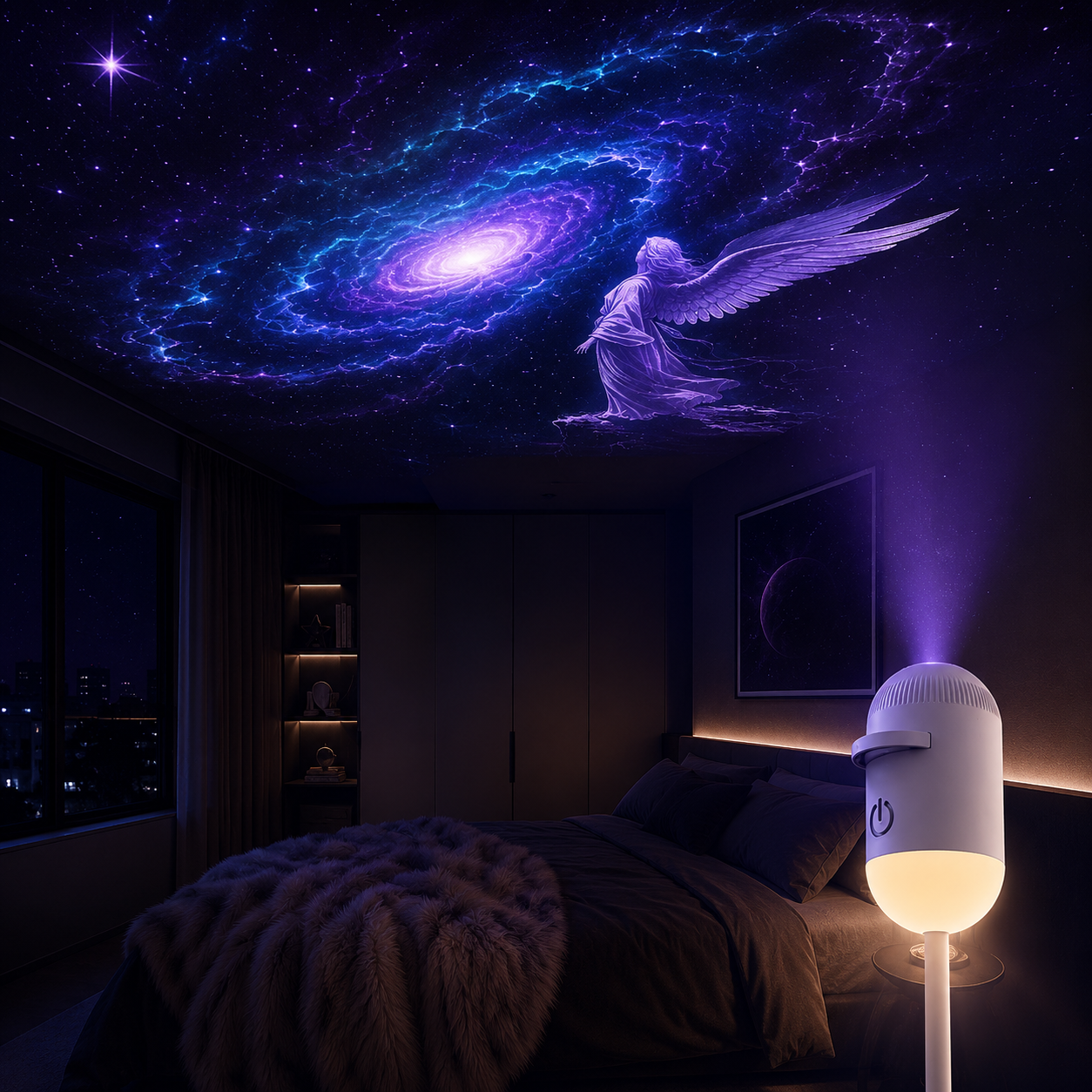 Aurora Galaxy Projection Lamp (3 PLANET Card in 1 Pack)