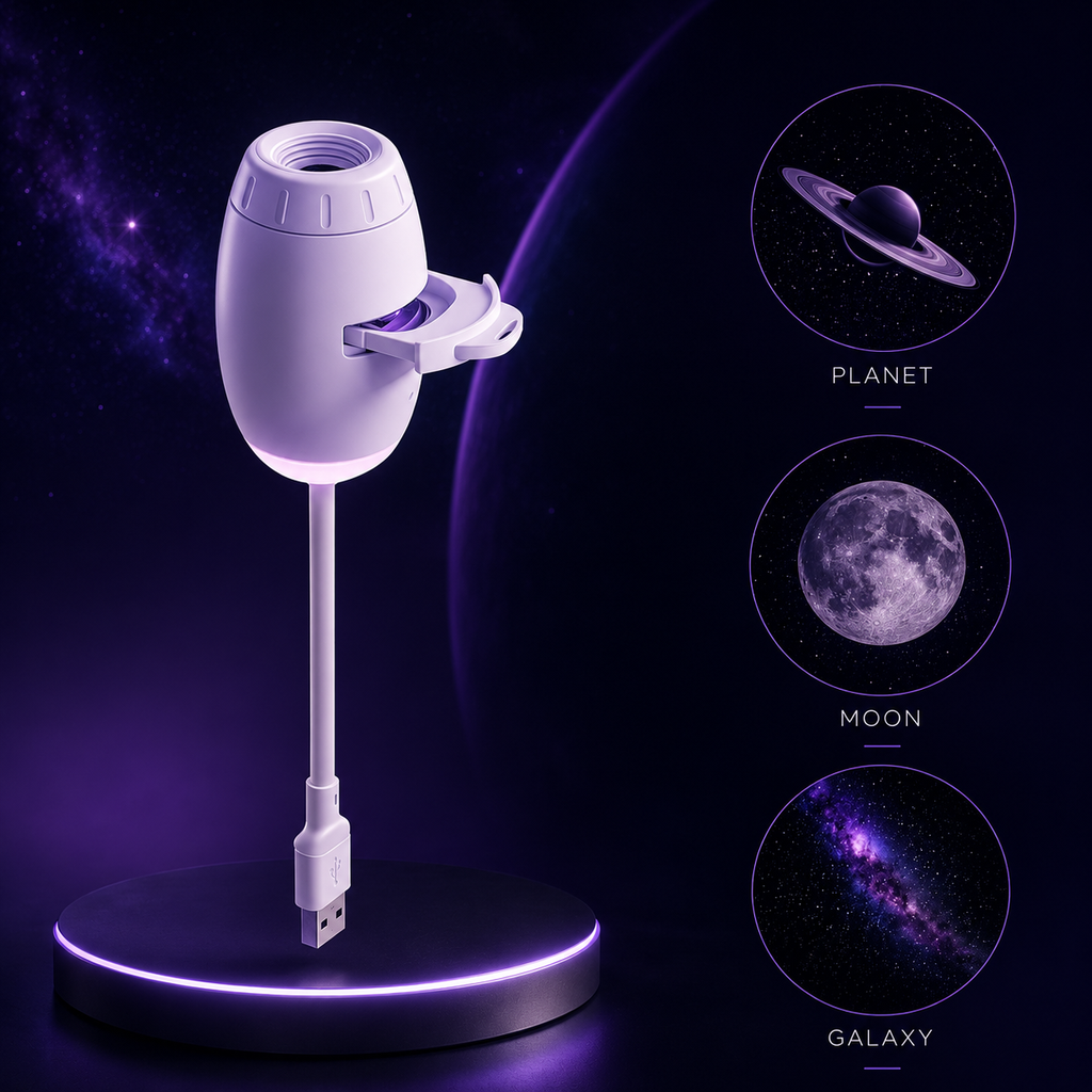 Aurora Galaxy Projection Lamp (3 PLANET Card in 1 Pack)