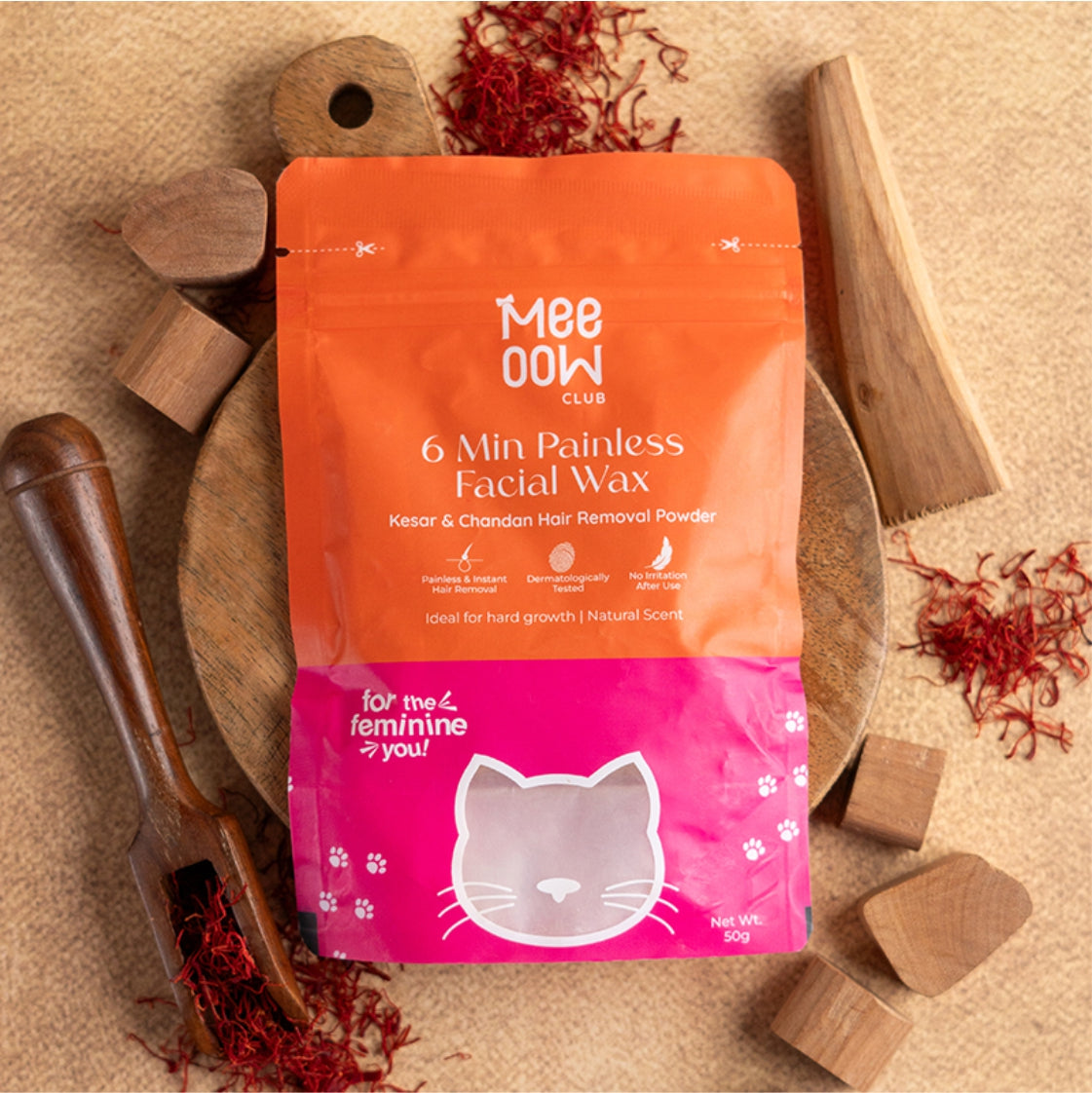 4-in-1 Mogra Body Hair Removal Wax Powder Mask