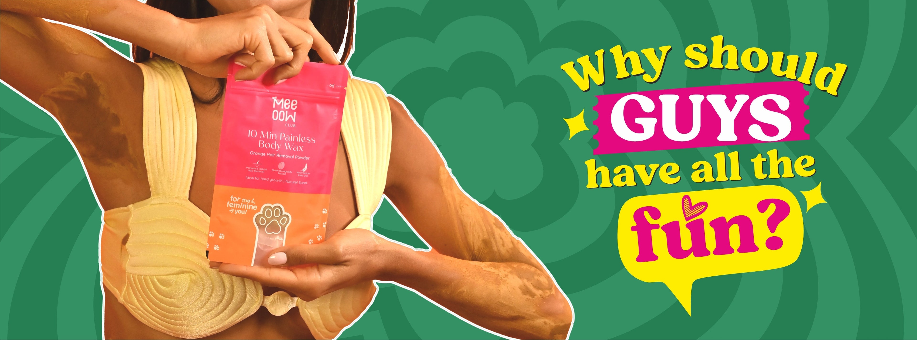 4-in-1 Mogra Body Hair Removal Wax Powder Mask