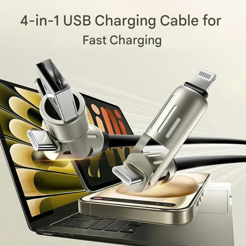 🔥Last Day 49% OFF🔥 - ⏰4-in-1 USB charging cable, fast charging, MAX. 60 W