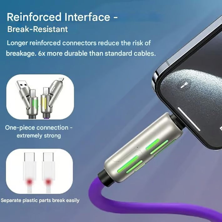 🔥Last Day 49% OFF🔥 - ⏰4-in-1 USB charging cable, fast charging, MAX. 60 W