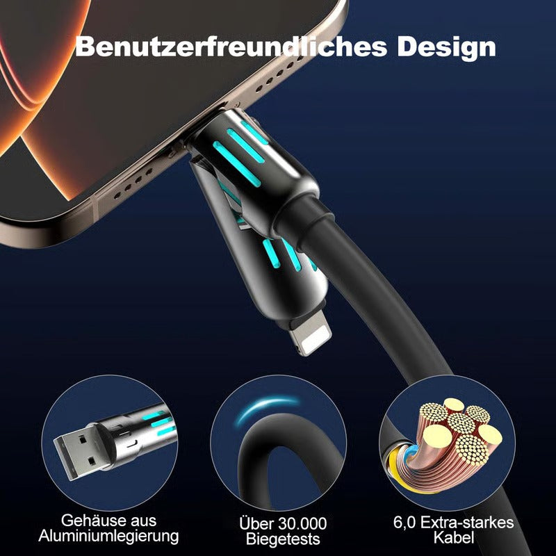 🔥Last Day 49% OFF🔥 - ⏰4-in-1 USB charging cable, fast charging, MAX. 60 W