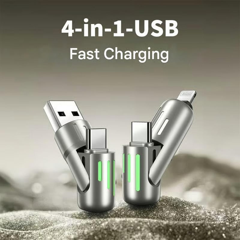 🔥Last Day 49% OFF🔥 - ⏰4-in-1 USB charging cable, fast charging, MAX. 60 W