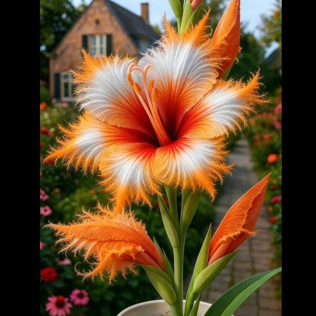 🔥 Last Day OF Sale OF 49 % OFF 🔥 --🪶 Rare Feather-Edged Lily Seeds – Stunning Pink & White Blooms, Easy to Grow