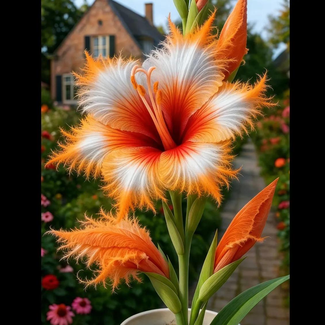 🔥 Last Day OF Sale OF 49 % OFF 🔥 --🪶 Rare Feather-Edged Lily Seeds – Stunning Pink & White Blooms, Easy to Grow