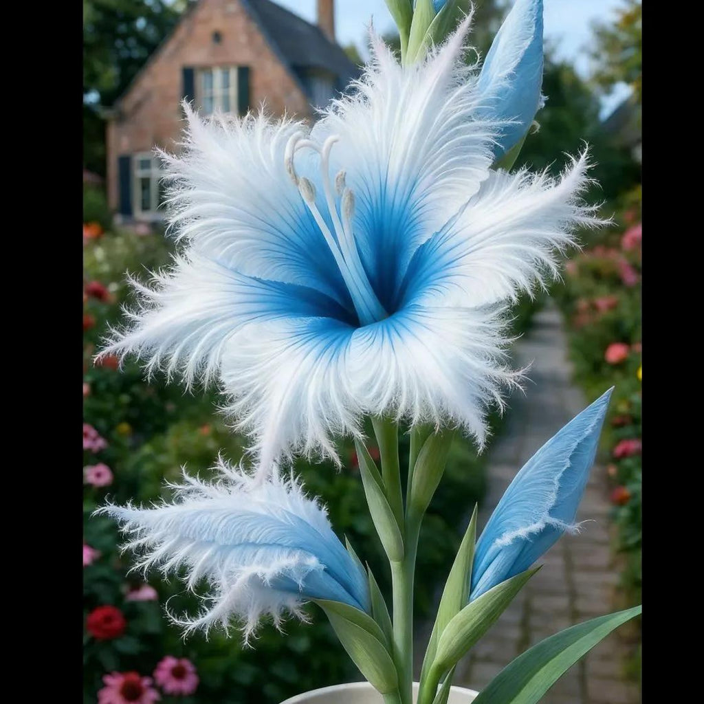 🔥 Last Day OF Sale OF 49 % OFF 🔥 --🪶 Rare Feather-Edged Lily Seeds – Stunning Pink & White Blooms, Easy to Grow