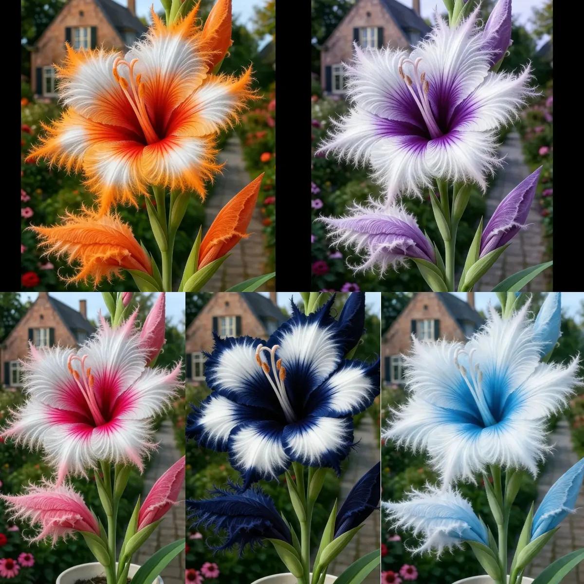 🔥 Last Day OF Sale OF 49 % OFF 🔥 --🪶 Rare Feather-Edged Lily Seeds – Stunning Pink & White Blooms, Easy to Grow