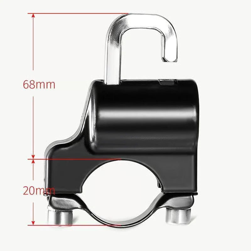 Multifunctional motorcycle helmet lock