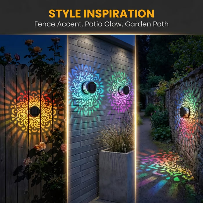 Seven-Color Changing Solar Mandala Projection Wall Light