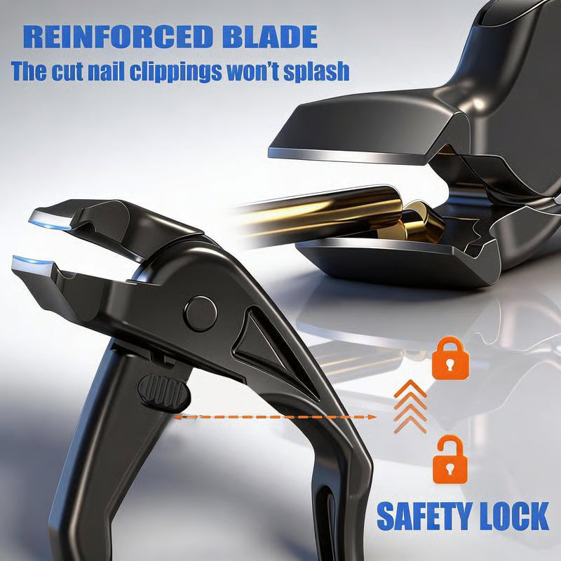 🏆35K+ SOLD! 🥳✂️ Black Curved Nail Clipper – Ergonomic & Easy for Seniors 🖤🎖️
