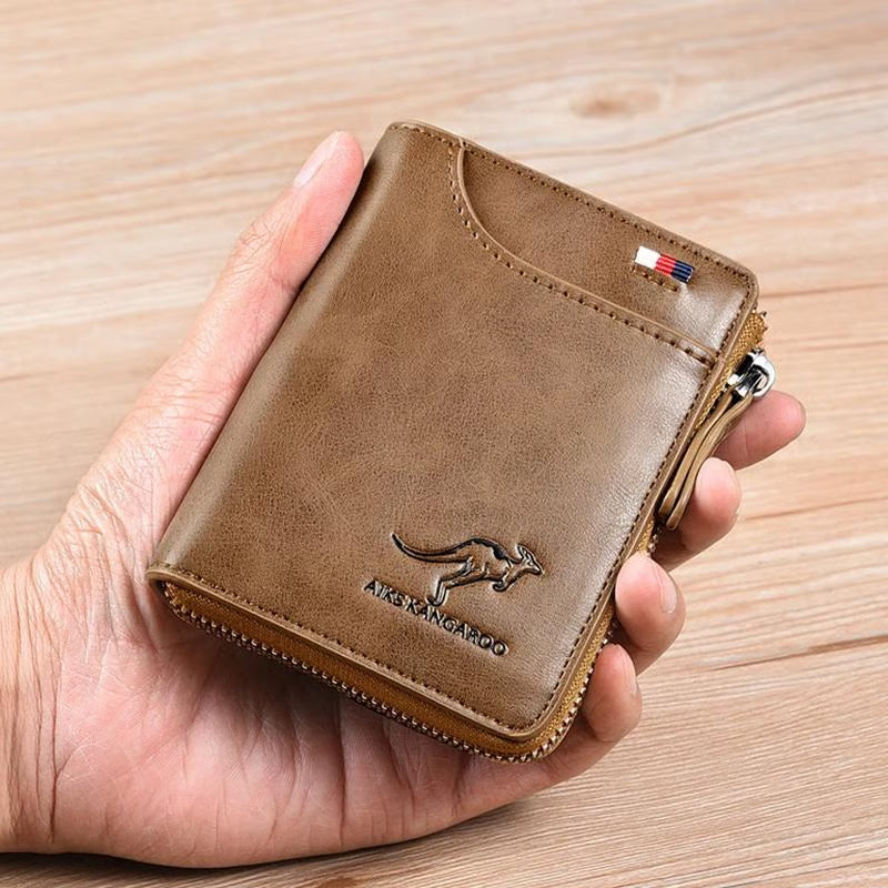 Men Wallet Zipper Purse (RFID PROTECTED)