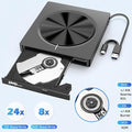 USB 3.0/SD/TF/DVD/CD/VCD/Type-C Player Portable Burner Support Blu-Rays
