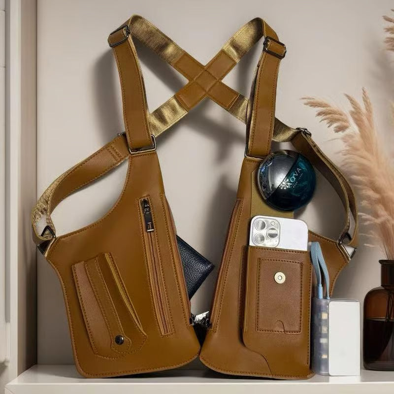 PU Leather Adjustable Underarm Shoulder Bag for Men & Women